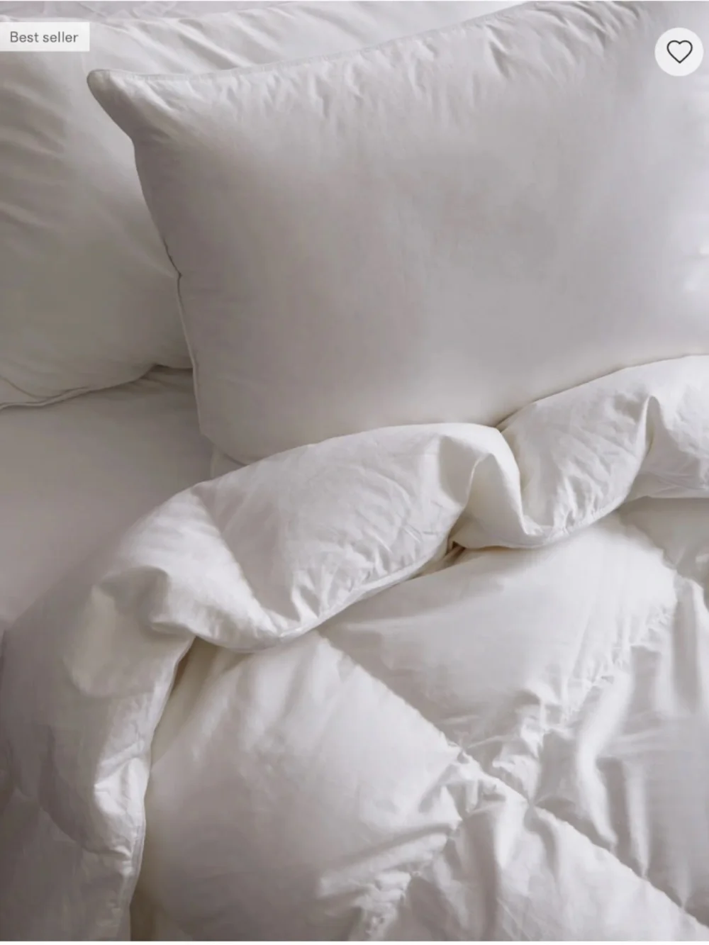 QUINCE Luxe Goose Down Duvet insert/Comforter, King/Cal King. Lightweight